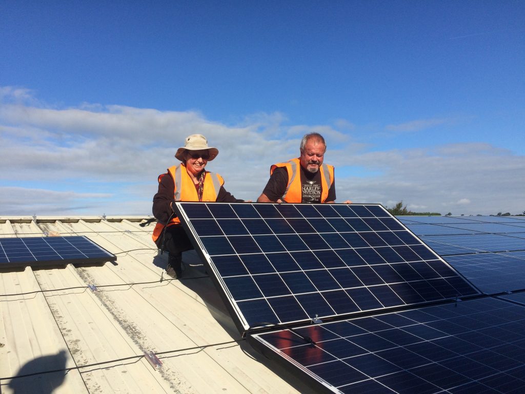 Laying panels at Mount Kelly Prep