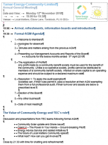 AGM Agenda